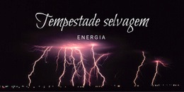Energia De Tempestade Selvagem - Modelo HTML5 Multifuncional