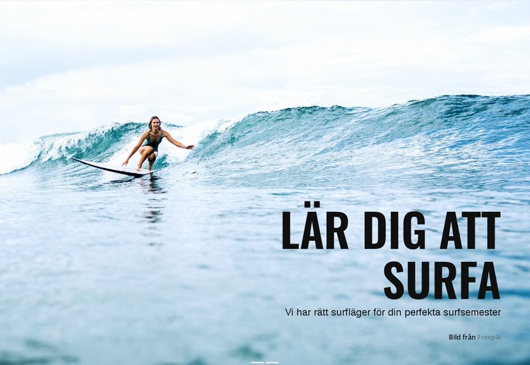 Lär dig att surfa i Australien Hemsidedesign