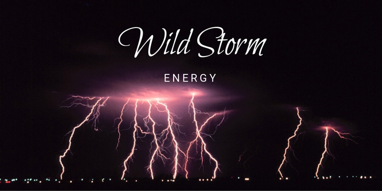 Wild storm energy Website Mockup