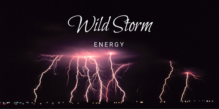 Wild storm energy Landing Page