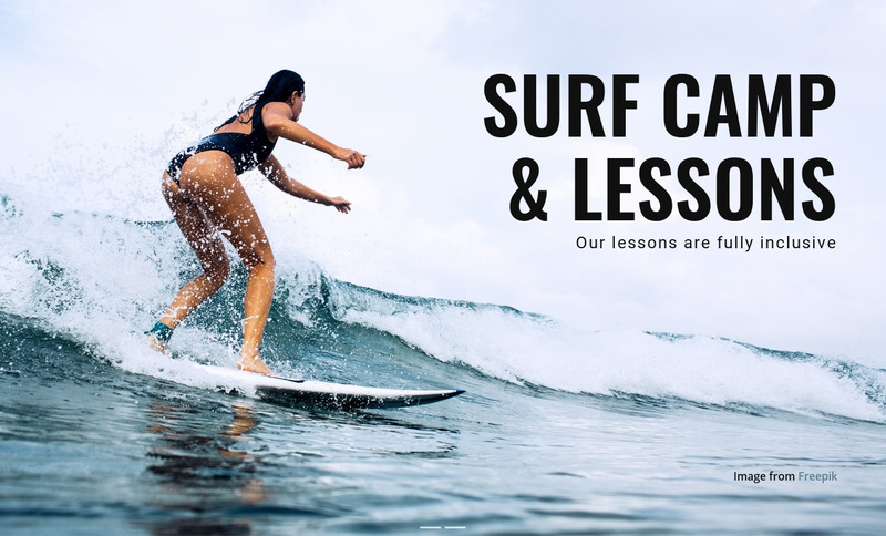 Learn to Surf in Australia Wix Template Alternative