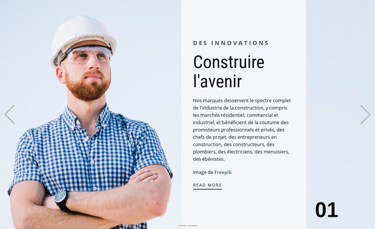 Bâtiment sur mesure Créateur de site Web HTML