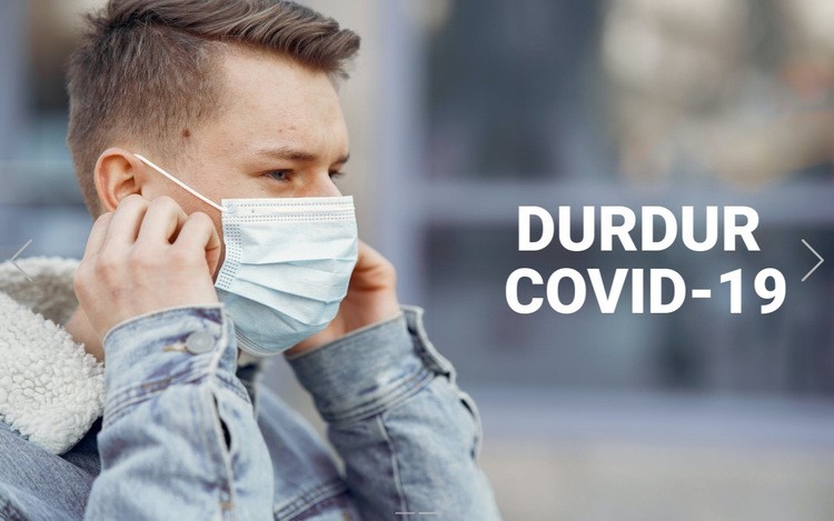 Covid-19'u durdurun Bir Sayfa Şablonu