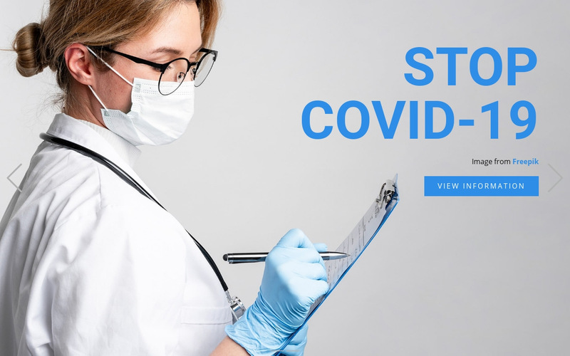 Stop Covid-19 Wix Template Alternative