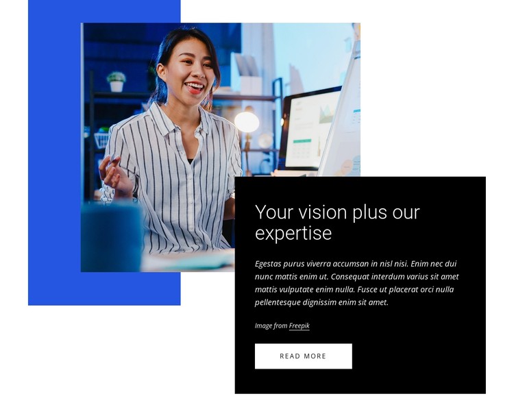 Create a business vision CSS Template
