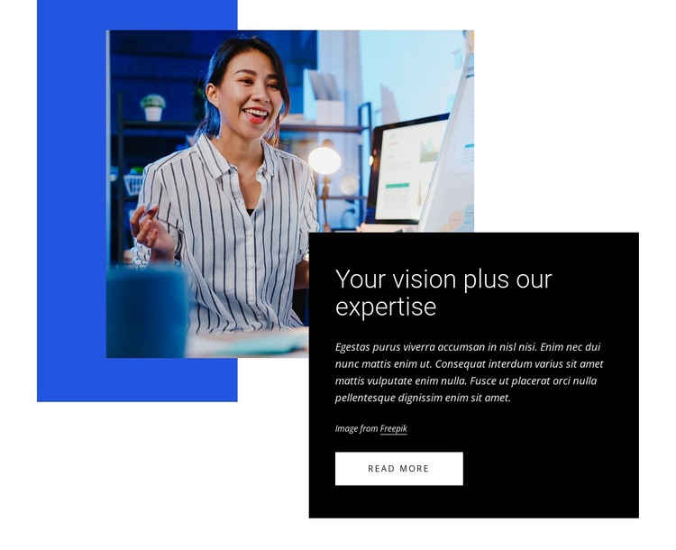 Create a business vision Homepage Design