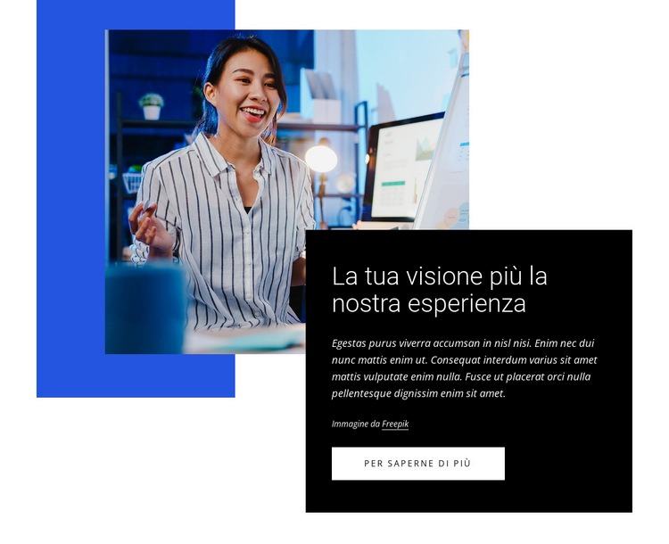 Crea una visione aziendale Progettazione di siti web