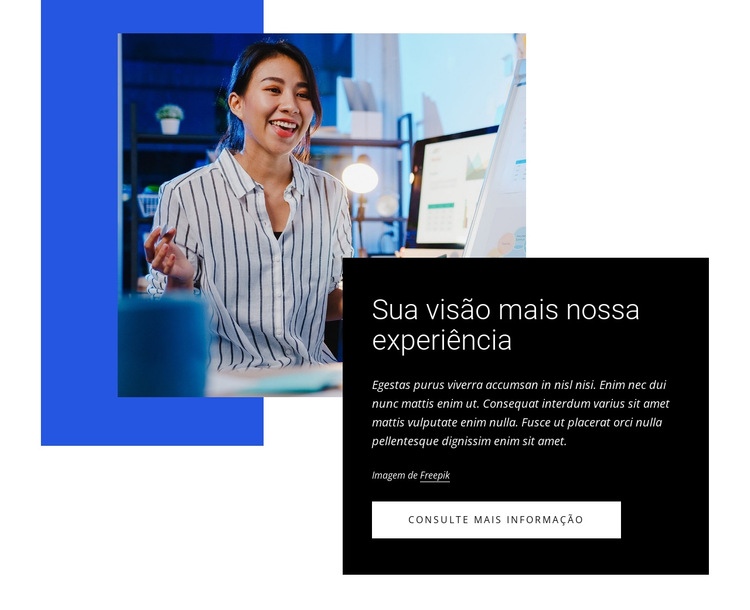 Crie uma visão de negócios Construtor de sites HTML