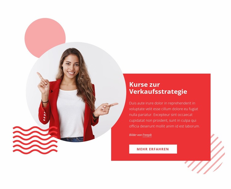 Kurse zur Vertriebsstrategie HTML5-Vorlage