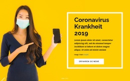 Fantastische Landingpage Für Coronavirus-Informationen