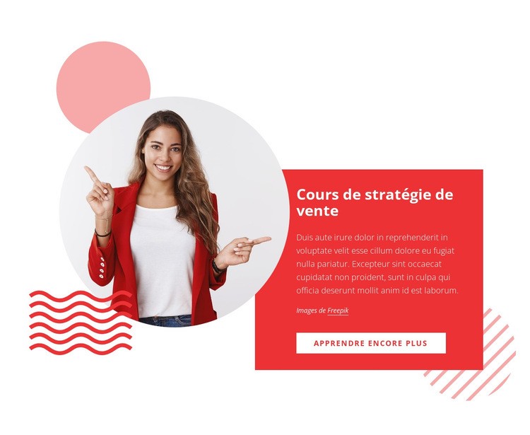 Cours de stratégie de vente Conception de site Web