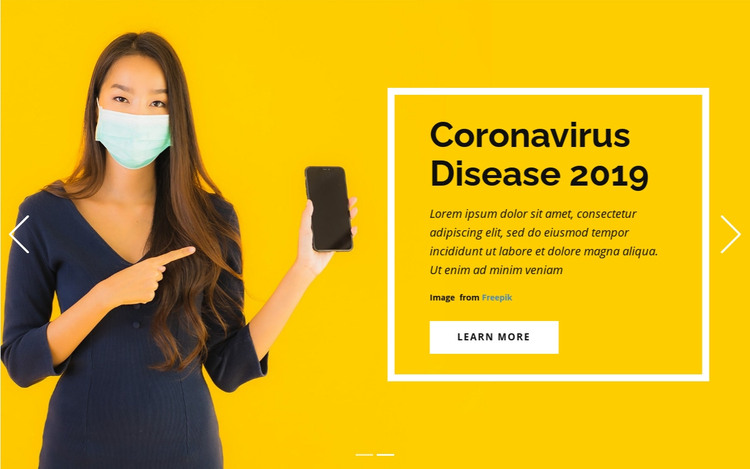 Coronavirus Information Homepage Design