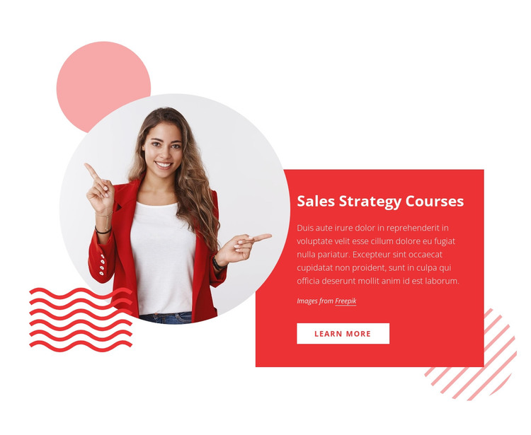 Sales strategy courses HTML Template