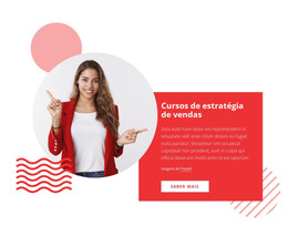 Cursos De Estratégia De Vendas - Modelo De Página HTML