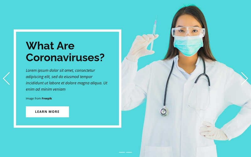 Coronavirus Information Web Page Design