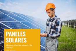 Energía Eólica Y Solar - Plantilla De Maqueta De Sitio Web
