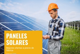 Energía Eólica Y Solar Plantilla De Página De Destino