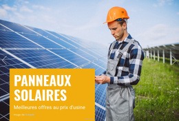 Énergie Éolienne Et Solaire - Modèle De Maquette De Site Web