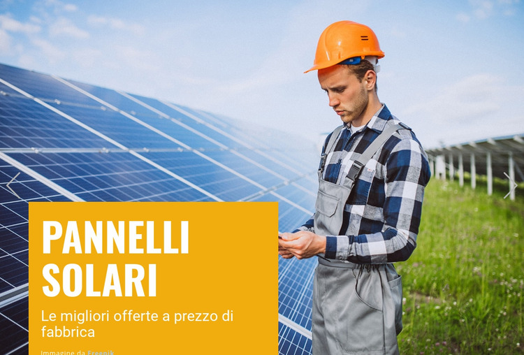 Energia eolica e solare Modello Joomla