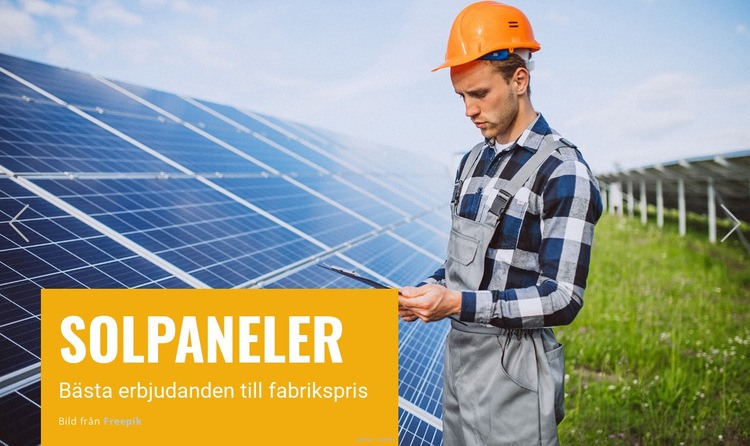 Vind- och solenergi Hemsidedesign