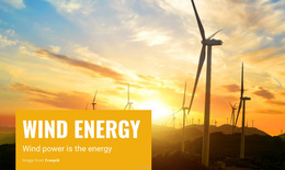 Wind And Solar Energy Landing Page Template
