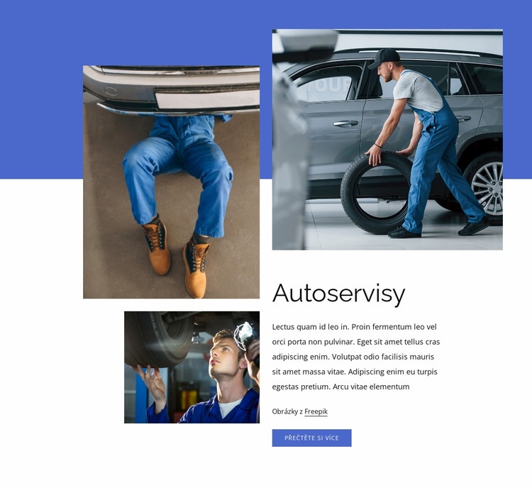 Kompletní autoservis Téma WordPress