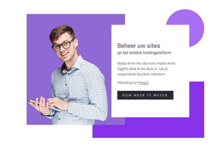 Snel, schaalbaar, veilig Website mockup