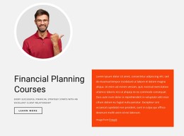 Financial Planning Courses Landing Page