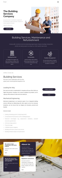 The Building Services Company Free CSS Template