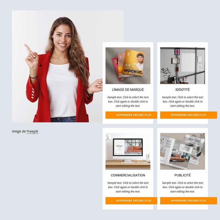 Image de marque, marketing, conception de sites Web Modèle HTML5