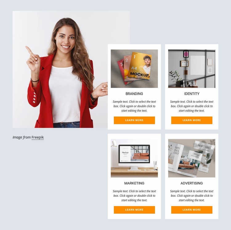 Branding, marketing, web design Homepage Design