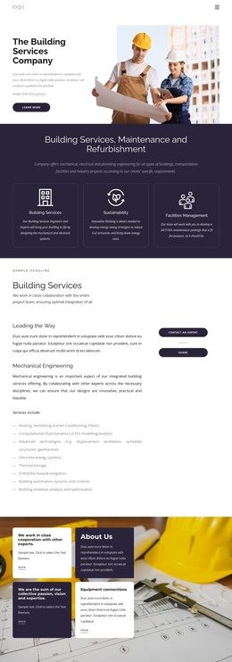 The building services company - Website Template by Nicepage