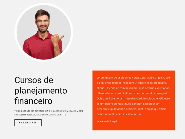 Cursos de planejamento financeiro Construtor de sites HTML