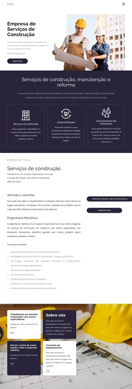 A Empresa De Serviços De Construção