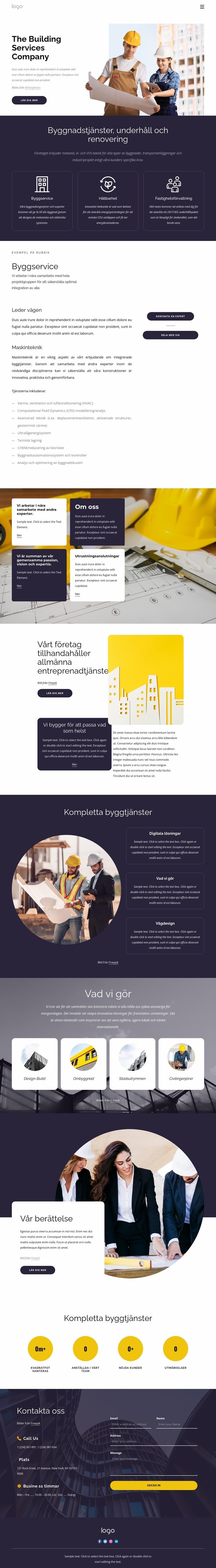 Byggtjänstföretaget CSS -mall