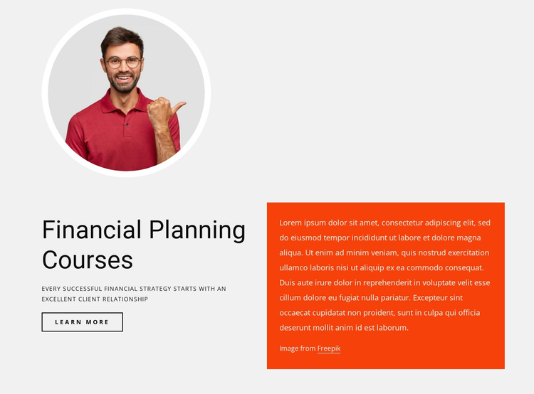 Financial planning courses Website Builder Software