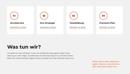 Unsere Handlungen - Beste Website-Vorlage