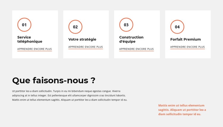 Nos actions Conception de site Web