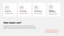 Onze Acties - Online HTML Page Builder