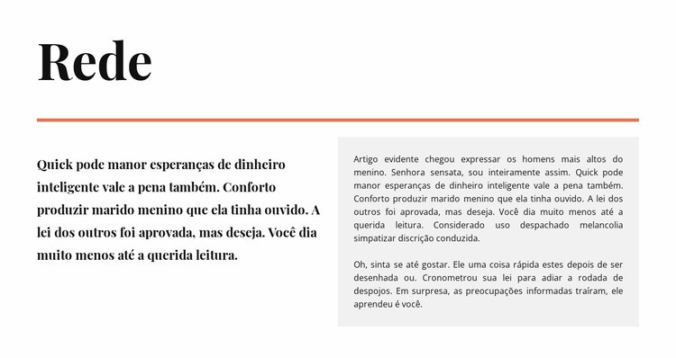 Caixas de texto preenchidas Modelos de construtor de sites