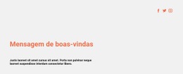 Ícones Sociais E Saudação - Download Gratuito Do Design Do Site