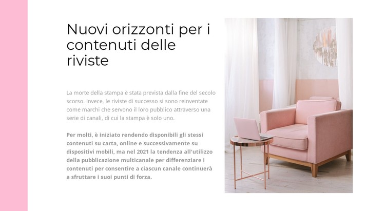 Negozio online di interni Modello CSS