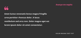 Citação Em Um Fundo Escuro - Design De Site Gratuito