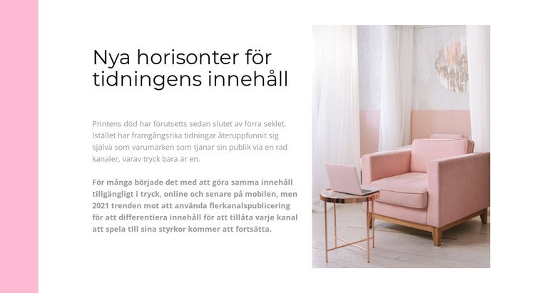 Interiör onlinebutik Hemsidedesign