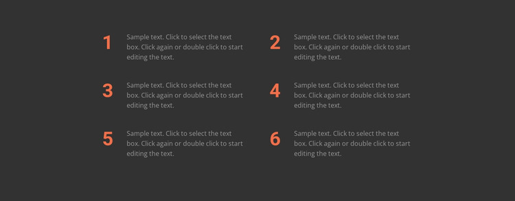 Sechs wichtige Regeln HTML-Vorlage