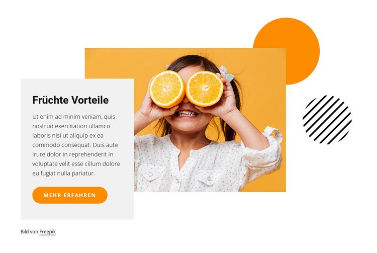 Früchte Vorteile Website design