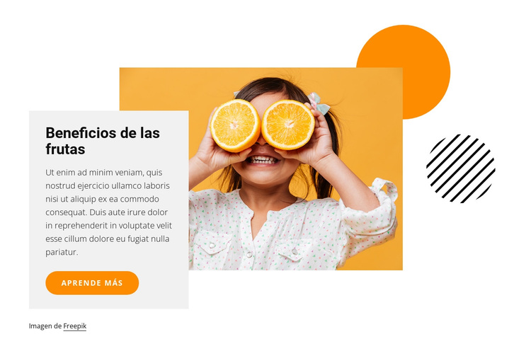 Beneficios de las frutas Tema de WordPress