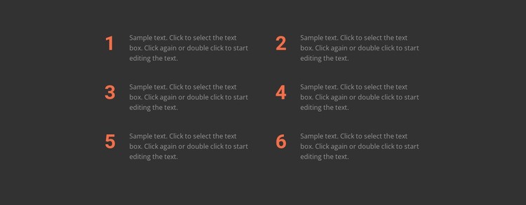 Six règles importantes Modèle d'une page