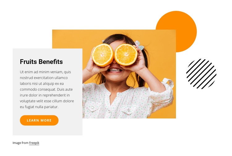 Fruits benefits Homepage Design