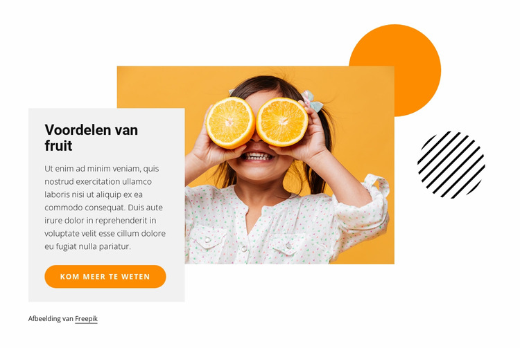 Voordelen van fruit Joomla-sjabloon